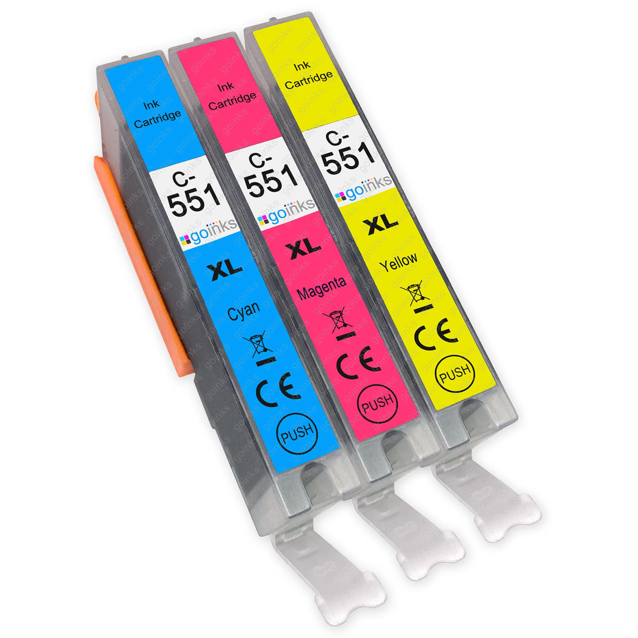 Compatible Canon CLI-551 C/M/Y - 1 Set of 3 Colour Ink