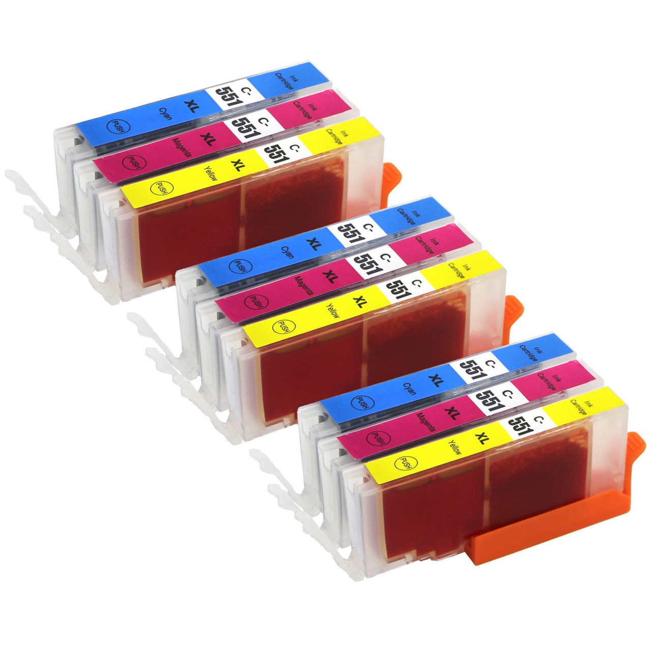 1 Yellow Ink Cartridge To Replace Canon CLI-551Y (CLI551Y) Compatible