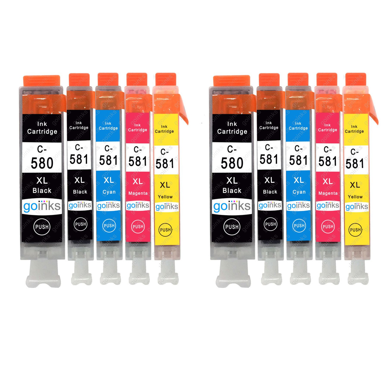 Compatible Canon PGI-580 & CLI-581 - 2 Sets of 5 Ink