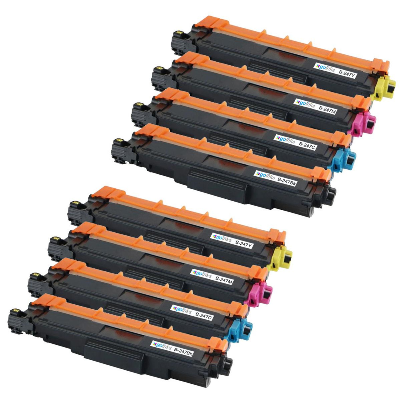 2 Go Inks Set of 4 Laser Toner Cartridges to replace Brother TN247 (XL  Capacity) Compatible / non-OEM for Brother DCP, MFC & HL Printers