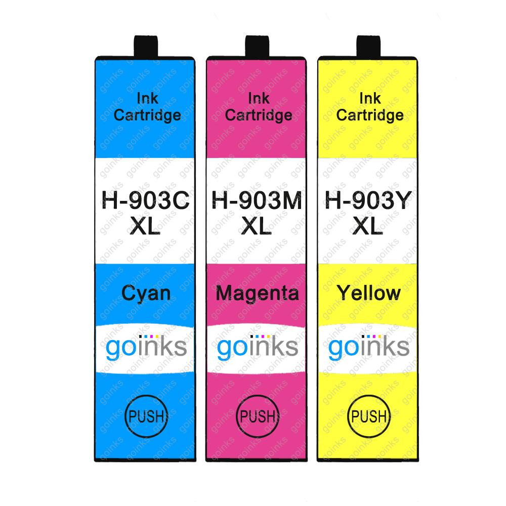 1 Go Inks C M Y Set Of 3 Printer Ink Cartridges To Replace Hp 903 Xl Capacity Compatible Non Oem For Hp Officejet Printers 3 Inks Go Inks Printer Ink