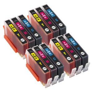 4 Go Inks Compatible C/M/Y Sets of 3 Colour HP 364 XL Printer Ink Cartridges Compatible / non-OEM for HP Photosmart Printers (12 Inks)
