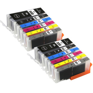 2 Go Inks Set of 6 Ink Cartridges to replace Canon PGI-550 & CLI-551 Compatible / non-OEM for PIXMA Printers (12 Pack)