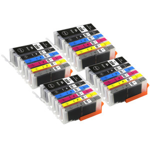 4 Go Inks Set of 6 Ink Cartridges to replace Canon PGI-550 & CLI-551 Compatible / non-OEM for PIXMA Printers (24 Pack)