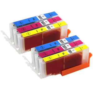 2 Go Inks C/M/Y Set of 3 Ink Cartridges to replace Canon CLI-551 Compatible / non-OEM for PIXMA Printers (6 Pack)