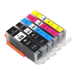 1 Go Inks Set of 5 Ink Cartridges to replace Canon PGI-570 & CLI-571 Compatible / non-OEM for PIXMA Printers (5 Pack)