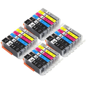4 Go Inks Set of 6 Ink Cartridges to replace Canon PGI-570 & CLI-571 Compatible / non-OEM for PIXMA Printers (24 Pack)