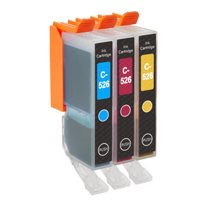 1 Go Inks C/M/Y Set of 3 Ink Cartridges to replce Canon CLI-526 Compatible / non-OEM for PIXMA Printers (3 Pack)