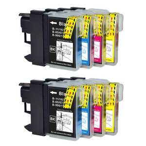 2 Go Inks Set of 4 Ink Cartridges to replace Brother LC985 Compatible / non-OEM for Brother DCP & MFC Printers (8 Inks)