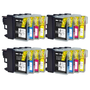 4 Go Inks Set of 4 Ink Cartridges to replace Brother LC985 Compatible / non-OEM for Brother DCP & MFC Printers (16 Inks)