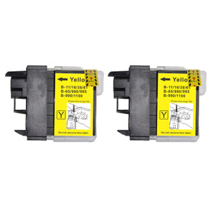 2 Go Inks Yellow Ink Cartridges to replace Brother LC985Y Compatible / non-OEM for Brother DCP & MFC Printers