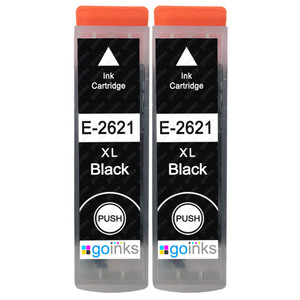 2 Go Inks Black Ink Cartridges to replace Epson T2621 (26XL Series) Compatible / non-OEM for Epson Expression Premium Printers