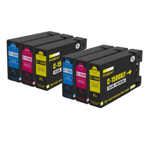 2 Go Inks C/M/Y Set of 3 Ink Cartridges to replace Canon PGI-1500XL Compatible / non-OEM for PIXMA Printers (6 Pack)