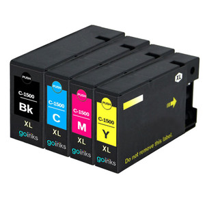 1 Go Inks Set of 4 Ink Cartridges to replace Canon PGI-1500XL Compatible / non-OEM for PIXMA Printers (4 Pack)