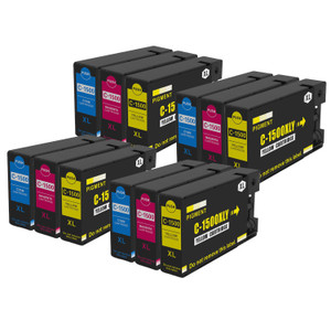 4 Go Inks C/M/Y Set of 3 Ink Cartridges to replace Canon PGI-1500XL Compatible / non-OEM for PIXMA Printers (12 Pack)