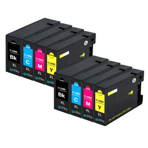 2 Go Inks Set of 4 Ink Cartridges to replace Canon PGI-1500XL Compatible / non-OEM for PIXMA Printers (8 Pack)