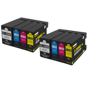 2 Go Inks Set of 4 Ink Cartridges to replace Canon PGI-1500XL Compatible / non-OEM for PIXMA Printers (8 Pack)