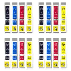 4 Go Inks Set of 4 Ink Cartridges to replace Epson T0715 Compatible / non-OEM for Epson Stylus Printers (16 Inks)