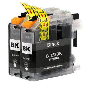 2 Go Inks Black Ink Cartridges to replace Brother LC123XLBk Compatible / non-OEM for Brother  DCP & MFC Printers