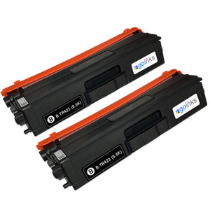 2 Go Inks Black Laser Toner Cartridges to replace Brother TN423Bk Compatible / non-OEM for Brother DCP, MFC & HL Printers