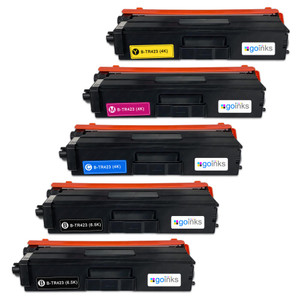 1 Go Inks Set of 4 + extra Black Laser Toner Cartridges to replace Brother TN423 Compatible / non-OEM for Brother DCP, MFC & HL Printers