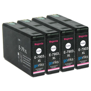 4 Go Inks Magenta Ink Cartridges to replace Epson T7903 (79XL Series) Compatible / non-OEM for Epson WorkForce Pro Printers