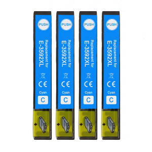 4 Go Inks Cyan Ink Cartridges to replace Epson T3592 (35XL Series) Compatible / non-OEM for Epson Expression Home Printers