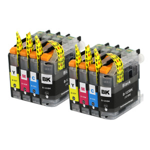 2 Go Inks Set of 4 Ink Cartridges to replace Brother LC123 Compatible / non-OEM for Brothe DCP & MFC Printers  (8 Inks)