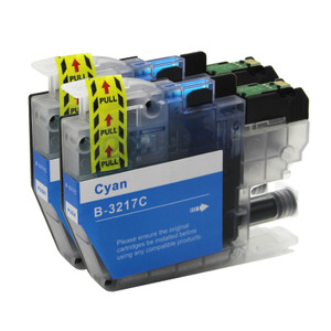 2 Go Inks Cyan Ink Cartridges to replace Brother LC3217C Compatible / non-OEM for Brother MFC Printers