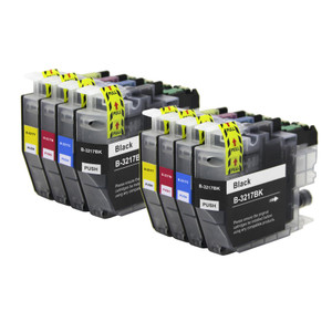 2 Go Inks Set of 4 Cartridges to replace Brother LC3217 Compatible / non-OEM for Brother MFC Printers (8 Inks)