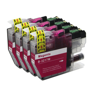 4 Go Inks Magenta Ink Cartridges to replace Brother LC3217M Compatible / non-OEM for Brother MFC Printers