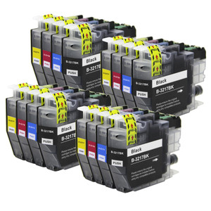 4 Go Inks Set of 4 Cartridges to replace Brother LC3217 Compatible / non-OEM for Brother MFC Printers (16 Inks)