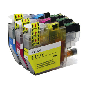 1 Go Inks Set of 3 C/M/Y Ink Cartridges to replace Brother LC3217 Compatible / non-OEM for Brother MFC Printers (3 Inks)