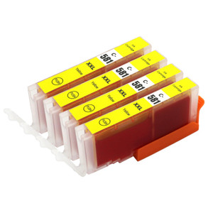 4 Go Inks Yellow Ink Cartridges to replace Canon CLI-581Y Compatible / non-OEM for PIXMA Printers