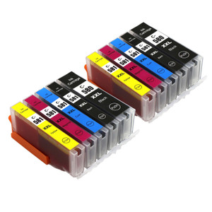 2 Go Inks Set of 5 Ink Cartridges to replace Canon PGI-580  & CLI-581 Compatible / non-OEM for PIXMA Printers (10 Pack)