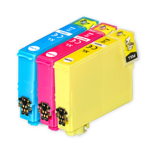 1 Go Inks Set of 3 Ink Cartridges to replace Epson 502XL C/M/Y Compatible / non-OEM for Epson WorkForce & Expression Printers (3 Inks)
