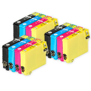 3 Go Inks Set of 4 Ink Cartridges to replace Epson 502XL Compatible / non-OEM for Epson WorkForce & Expression Printers (12 Inks)