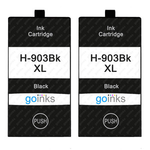 2 Go Inks Black Printer Ink Cartridges to replace HP 903Bk (XL Capacity) Compatible / non-OEM for HP Officejet Printers