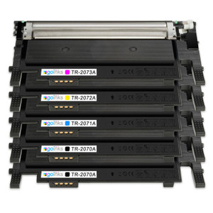 1 Go Inks Set of 4 + Extra Black Laser Toner Cartridges to replace HP W2070A, W2071A, W2072A, W2073A (117a) Compatible / non-OEM for HP Colour Laser Printers