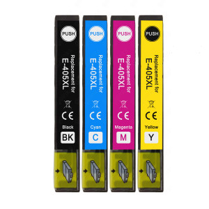 1 Go Inks Set of 4 Ink Cartridges to replace Epson 405XL Compatible/non-OEM for Epson WorkForce Printers (4 Inks)