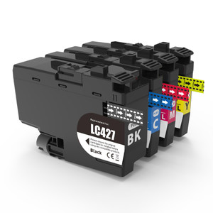 1 Go Inks Set of 4 Cartridges to replace Brother LC427 Compatible / non-OEM for Brother DCP & MFC Printers (4 Inks)