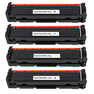 1 Go Inks Set of 4 Laser Toner Cartridges to replace HP W2210A, W2211A, W2212A, W2213A (207A) Compatible / non-OEM for HP Colour LaserJet Pro Printers