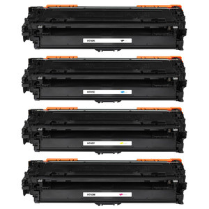 1 Go Inks Set of 4 Laser Toner Cartridges to replace HP CE740A, CE741A, CE742A, CE743A (307A) Compatible / non-OEM for HP Colour LaserJet Printers