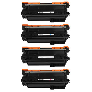1 Go Inks Set of 4 Laser Toner Cartridges to replace HP CF330X, CF331A, CF332A, CF333A (654X & 654X) Compatible / non-OEM for HP Color LaserJet Enterprise Printers
