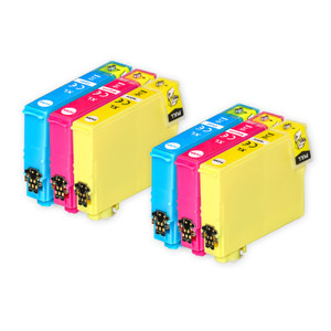 2 Go Inks Set of 3 Ink Cartridges to replace Epson 604XL C/M/Y Compatible / non-OEM for Epson Expression Home & WorkForce Printers (6 Inks)