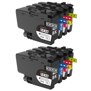2 Go Inks Set of 4 Cartridges to replace Brother LC427 Compatible / non-OEM for Brother DCP & MFC Printers (8 Inks)