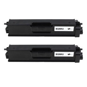 2 Go Inks Black Laser Toner Cartridges to replace Brother TN326Bk Compatible / non-OEM for Brother DCP, MFC & HL Printers
