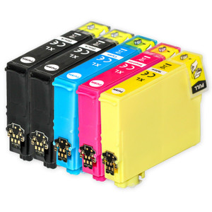 1 Go Inks Set of 4 + extra Black Ink Cartridges to replace Epson T1636+T1631 (16XL Series) Compatible / non-OEM for Epson Workforce Printers (5 Inks)