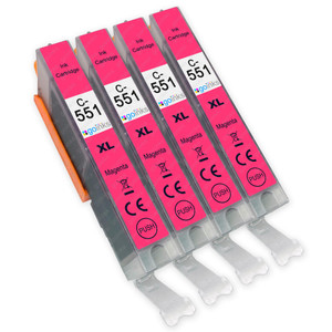 4 Go Inks Magenta Ink Cartridges to replace Canon CLI-551M Compatible / non-OEM for PIXMA Printers