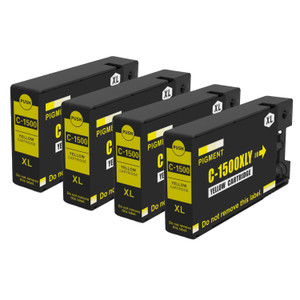 4 Go Inks Yellow Ink Cartridges to replace Canon PGI-1500XLY Compatible / non-OEM for PIXMA Printers